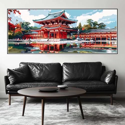 Malen Nach Zahlen China Malen Nach Zahlen Erwachsene Japan, 250 X 100 cm XXL Groß Acrylfarben Ölgemälde, DIY Malen Nach Zahlen Kinder Anfänger Paint by Numbers Set für Wand Dekor (Ohne Rahmen) -H226 von Kggyele