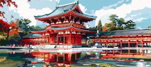 Malen Nach Zahlen China Malen Nach Zahlen Erwachsene Japan, 70 X 35 cm XXL Groß Acrylfarben Ölgemälde, DIY Malen Nach Zahlen Kinder Anfänger Paint by Numbers Set für Wand Dekor (Ohne Rahmen) -H226 von Kggyele