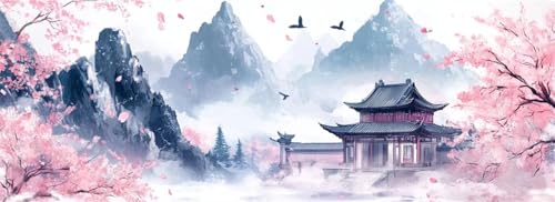 Malen Nach Zahlen China Malen Nach Zahlen Erwachsene Japan, 75x225 cm XXL Groß Acrylfarben Ölgemälde, DIY Malen Nach Zahlen Kinder Anfänger Paint by Numbers Set für Wand Dekor (Ohne Rahmen) -H605 von Kggyele