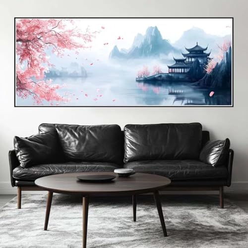 Malen Nach Zahlen China Malen Nach Zahlen Erwachsene Landschaft, 250 X 100 cm XXL Groß Acrylfarben Ölgemälde, DIY Malen Nach Zahlen Kinder Anfänger Set Bastelset für Wand Dekor (Ohne Rahmen) -H252 von Kggyele