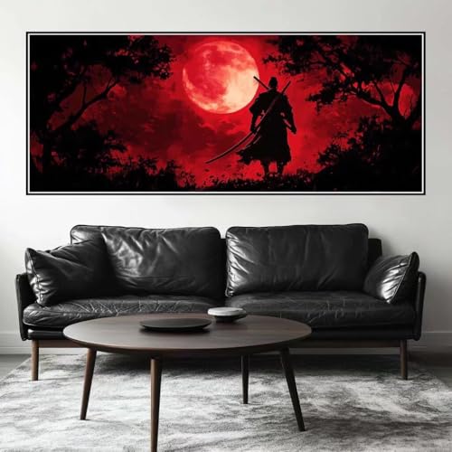 Malen Nach Zahlen China Malen Nach Zahlen Erwachsene Samurai, 200 X 80 cm XXL Groß Acrylfarben Ölgemälde, DIY Malen Nach Zahlen Kinder Anfänger Paint by Numbers Set für Wand Dekor (Ohne Rahmen) -H777 von Kggyele