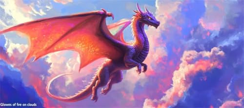 Malen Nach Zahlen Drache Malen Nach Zahlen Erwachsene Flügel, 190 X 95 cm XXL Groß Acrylfarben Ölgemälde, DIY Malen Nach Zahlen Kinder Anfänger Paint by Numbers Set für Wand Dekor (Ohne Rahmen) -H443 von Kggyele