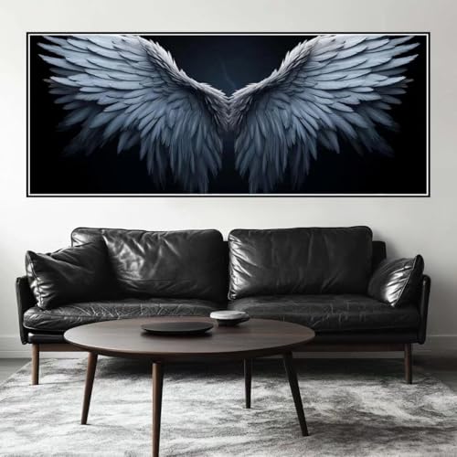 Malen Nach Zahlen Engel Malen Nach Zahlen Erwachsene Flügel, 200 X 80 cm XXL Groß Acrylfarben Ölgemälde, DIY Malen Nach Zahlen Kinder Anfänger Paint by Numbers Set für Wand Dekor (Ohne Rahmen) -H995 von Kggyele