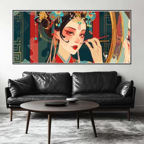 Malen Nach Zahlen Ethnisch Malen Nach Zahlen Erwachsene Prinzessin, 130 X 65 cm XXL Groß Acrylfarben Ölgemälde, DIY Malen Nach Zahlen Kinder Anfänger Set Bastelset für Wand Dekor (Ohne Rahmen) -H720 von Kggyele