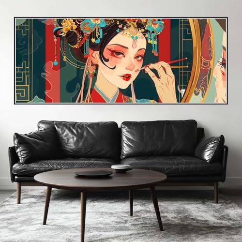 Malen Nach Zahlen Ethnisch Malen Nach Zahlen Erwachsene Prinzessin, 175 X 70 cm XXL Groß Acrylfarben Ölgemälde, DIY Malen Nach Zahlen Kinder Anfänger Set Bastelset für Wand Dekor (Ohne Rahmen) -H720 von Kggyele
