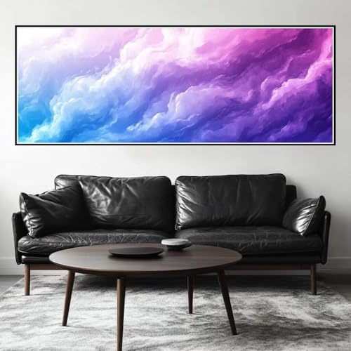 Malen Nach Zahlen Fantasie Malen Nach Zahlen Erwachsene Wolke, 25x75 cm XXL Groß Acrylfarben Ölgemälde, DIY Malen Nach Zahlen Kinder Anfänger Paint by Numbers Set für Wand Dekor (Ohne Rahmen) -H481 von Kggyele