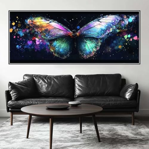 Malen Nach Zahlen Fantasy Malen Nach Zahlen Erwachsene Schmetterling, 200 X 80 cm XXL Groß Acrylfarben Ölgemälde, DIY Malen Nach Zahlen Kinder Anfänger Set Bastelset für Wand Dekor (Ohne Rahmen) -H761 von Kggyele