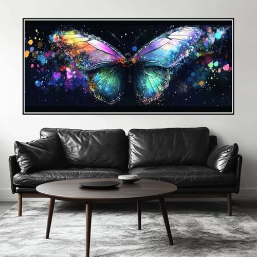Malen Nach Zahlen Fantasy Malen Nach Zahlen Erwachsene Schmetterling, 70 X 35 cm XXL Groß Acrylfarben Ölgemälde, DIY Malen Nach Zahlen Kinder Anfänger Set Bastelset für Wand Dekor (Ohne Rahmen) -H761 von Kggyele