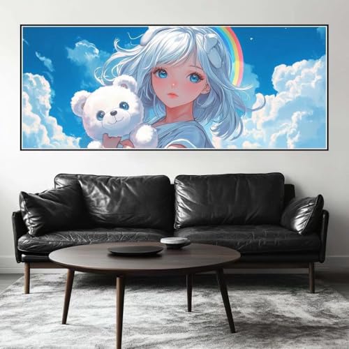 Malen Nach Zahlen Fee Malen Nach Zahlen Erwachsene Prinzessin, 100 X 40 cm XXL Groß Acrylfarben Ölgemälde, DIY Malen Nach Zahlen Kinder Anfänger Paint by Numbers Set für Wand Dekor (Ohne Rahmen) -H532 von Kggyele