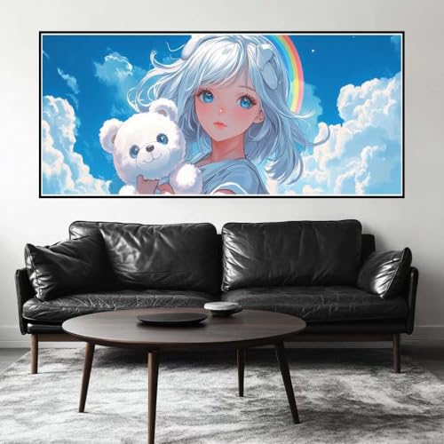 Malen Nach Zahlen Fee Malen Nach Zahlen Erwachsene Prinzessin, 70 X 35 cm XXL Groß Acrylfarben Ölgemälde, DIY Malen Nach Zahlen Kinder Anfänger Paint by Numbers Set für Wand Dekor (Ohne Rahmen) -H532 von Kggyele