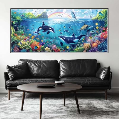 Malen Nach Zahlen Fisch Malen Nach Zahlen Erwachsene Unterwasser Welt, 150 X 75 cm XXL Groß Acrylfarben Ölgemälde, DIY Malen Nach Zahlen Kinder Anfänger Set Bastelset für Wand Dekor (Ohne Rahmen)-H730 Malen Nach Zahlen Fisch Malen Nach Zahlen Erwachsene Unterwasser Welt, 150 X 75 cm XXL Groß Acrylfarben Ölgemälde, DIY Malen Nach Zahlen Kinder Anfänger Set Bastelset für Wand Dekor (Ohne Rahmen)-H730 von Kggyele