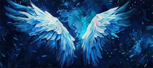 Malen Nach Zahlen Flügel Malen Nach Zahlen Erwachsene Engelspaar, 90 X 45 cm XXL Groß Acrylfarben Ölgemälde, DIY Malen Nach Zahlen Kinder Anfänger Set Bastelset für Wand Dekor (Ohne Rahmen) -H157 von Kggyele