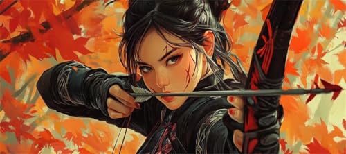 Malen Nach Zahlen Frau Malen Nach Zahlen Erwachsene Samurai, 90 X 45 cm XXL Groß Acrylfarben Ölgemälde, DIY Malen Nach Zahlen Kinder Anfänger Paint by Numbers Set für Wand Dekor (Ohne Rahmen) -H237 von Kggyele