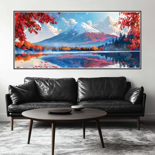 Malen Nach Zahlen Fuji Malen Nach Zahlen Erwachsene Landschaft, 150 X 75 cm XXL Groß Acrylfarben Ölgemälde, DIY Malen Nach Zahlen Kinder Anfänger Paint by Numbers Set für Wand Dekor (Ohne Rahmen)-H729 Malen Nach Zahlen Fuji Malen Nach Zahlen Erwachsene Landschaft, 150 X 75 cm XXL Groß Acrylfarben Ölgemälde, DIY Malen Nach Zahlen Kinder Anfänger Paint by Numbers Set für Wand Dekor (Ohne Rahmen)-H729 von Kggyele