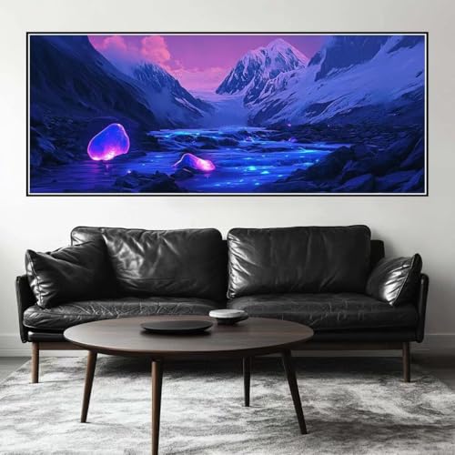 Malen Nach Zahlen Geheimnisvoll Malen Nach Zahlen Erwachsene Landschaft, 225 X 90 cm XXL Groß Acrylfarben Ölgemälde, DIY Malen Nach Zahlen Kinder Anfänger Bastelset für Wand Dekor (Ohne Rahmen) -H338 von Kggyele