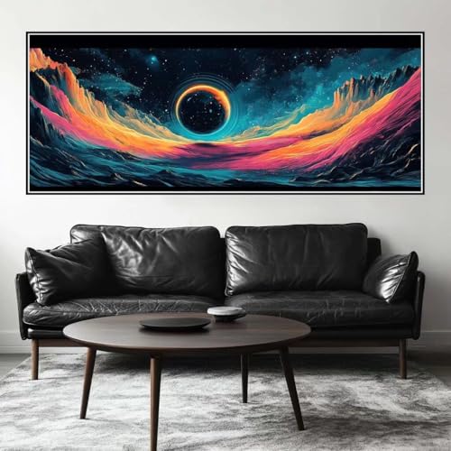 Malen Nach Zahlen Geheimnisvoll Malen Nach Zahlen Erwachsene Universum, 250 X 100 cm XXL Groß Acrylfarben Ölgemälde, DIY Malen Nach Zahlen Kinder Anfänger Bastelset für Wand Dekor (Ohne Rahmen) -H222 von Kggyele