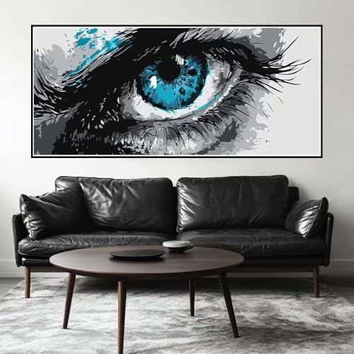 Malen Nach Zahlen Gottes Geheimnis Malen Nach Zahlen Erwachsene Auge, 170 X 85 cm XXL Groß Acrylfarben Ölgemälde, DIY Malen Nach Zahlen Kinder Anfänger Set Bastelset für Wand Dekor (Ohne Rahmen) -H557 von Kggyele
