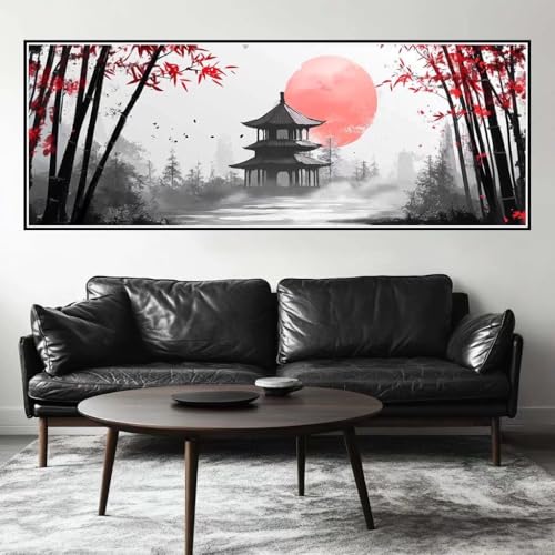 Malen Nach Zahlen Japan Malen Nach Zahlen Erwachsene China, 85x255 cm XXL Groß Acrylfarben Ölgemälde, DIY Malen Nach Zahlen Kinder Anfänger Paint by Numbers Set für Wand Dekor (Ohne Rahmen) -H272 von Kggyele