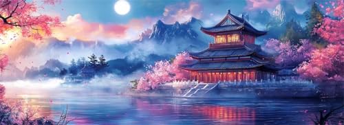 Malen Nach Zahlen Japan Malen Nach Zahlen Erwachsene China, 85x255 cm XXL Groß Acrylfarben Ölgemälde, DIY Malen Nach Zahlen Kinder Anfänger Paint by Numbers Set für Wand Dekor (Ohne Rahmen) -H706 von Kggyele