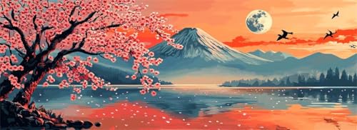 Malen Nach Zahlen Japan Malen Nach Zahlen Erwachsene China, 85x255 cm XXL Groß Acrylfarben Ölgemälde, DIY Malen Nach Zahlen Kinder Anfänger Paint by Numbers Set für Wand Dekor (Ohne Rahmen) -H866 von Kggyele