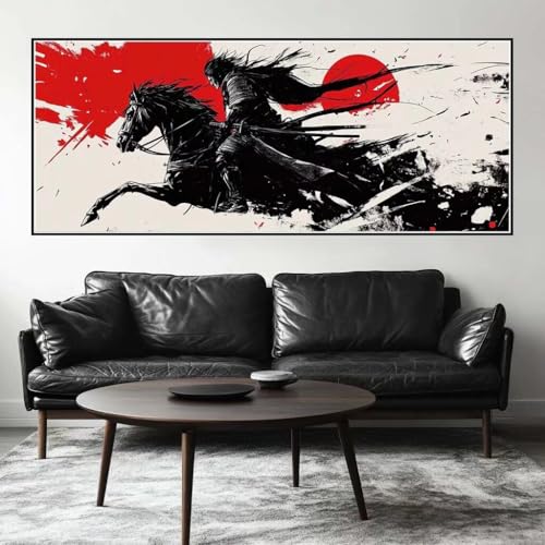 Malen Nach Zahlen Japan Malen Nach Zahlen Erwachsene Samurai, 225 X 90 cm XXL Groß Acrylfarben Ölgemälde, DIY Malen Nach Zahlen Kinder Anfänger Paint by Numbers Set für Wand Dekor (Ohne Rahmen) -H216 von Kggyele