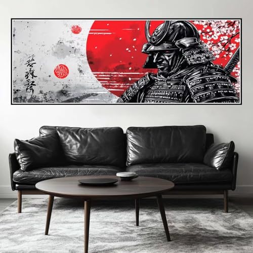 Malen Nach Zahlen Japan Malen Nach Zahlen Erwachsene Samurai, 85x255 cm XXL Groß Acrylfarben Ölgemälde, DIY Malen Nach Zahlen Kinder Anfänger Paint by Numbers Set für Wand Dekor (Ohne Rahmen) -H262 von Kggyele