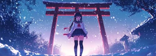 Malen Nach Zahlen Japan Malen Nach Zahlen Erwachsene Schönheit, 85x255 cm XXL Groß Acrylfarben Ölgemälde, DIY Malen Nach Zahlen Kinder Anfänger Paint by Numbers Set für Wand Dekor (Ohne Rahmen)-H773 von Kggyele
