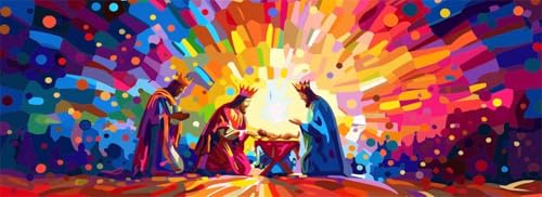 Malen Nach Zahlen Jesus Malen Nach Zahlen Erwachsene Religion, 85x255 cm XXL Groß Acrylfarben Ölgemälde, DIY Malen Nach Zahlen Kinder Anfänger Paint by Numbers Set für Wand Dekor (Ohne Rahmen) -H750 von Kggyele