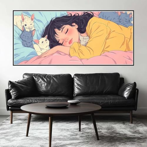 Malen Nach Zahlen Katze Malen Nach Zahlen Erwachsene Prinzessin, 70 X 35 cm XXL Groß Acrylfarben Ölgemälde, DIY Malen Nach Zahlen Kinder Anfänger Paint by Numbers Set für Wand Dekor (Ohne Rahmen)-H596 Malen Nach Zahlen Katze Malen Nach Zahlen Erwachsene Prinzessin, 70 X 35 cm XXL Groß Acrylfarben Ölgemälde, DIY Malen Nach Zahlen Kinder Anfänger Paint by Numbers Set für Wand Dekor (Ohne Rahmen)-H596 von Kggyele