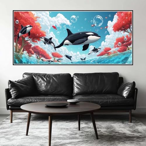 Malen Nach Zahlen Killer Wal Malen Nach Zahlen Erwachsene Fisch, 70 X 35 cm XXL Groß Acrylfarben Ölgemälde, DIY Malen Nach Zahlen Kinder Anfänger Paint by Numbers Set für Wand Dekor (Ohne Rahmen)-H713 Malen Nach Zahlen Killer Wal Malen Nach Zahlen Erwachsene Fisch, 70 X 35 cm XXL Groß Acrylfarben Ölgemälde, DIY Malen Nach Zahlen Kinder Anfänger Paint by Numbers Set für Wand Dekor (Ohne Rahmen)-H713 von Kggyele
