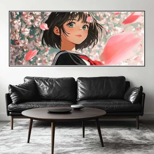 Malen Nach Zahlen Kirsch Blüte Malen Nach Zahlen Erwachsene Prinzessin, 150 X 60 cm XXL Groß Acrylfarben Ölgemälde, DIY Malen Nach Zahlen Kinder Anfänger Bastelset für Wand Dekor (Ohne Rahmen) -H457 von Kggyele
