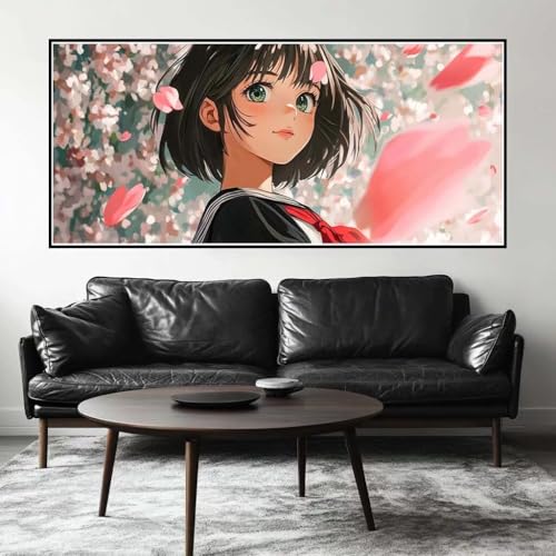 Malen Nach Zahlen Kirsch Blüte Malen Nach Zahlen Erwachsene Prinzessin, 170 X 85 cm XXL Groß Acrylfarben Ölgemälde, DIY Malen Nach Zahlen Kinder Anfänger Bastelset für Wand Dekor (Ohne Rahmen) -H457 von Kggyele