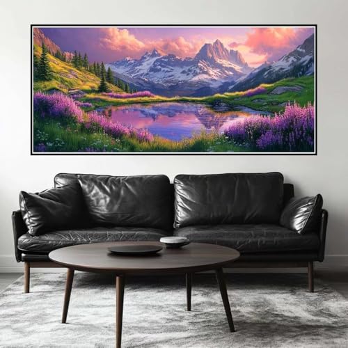 Malen Nach Zahlen Landschaft Malen Nach Zahlen Erwachsene Feld, 70 X 35 cm XXL Groß Acrylfarben Ölgemälde, DIY Malen Nach Zahlen Kinder Anfänger Paint by Numbers Set für Wand Dekor (Ohne Rahmen) -H716 von Kggyele