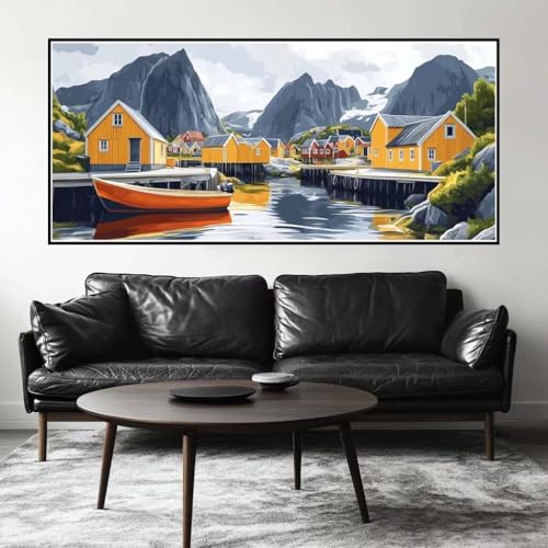 Malen Nach Zahlen Landschaft Malen Nach Zahlen Erwachsene Haus, 190 X 95 cm XXL Groß Acrylfarben Ölgemälde, DIY Malen Nach Zahlen Kinder Anfänger Paint by Numbers Set für Wand Dekor (Ohne Rahmen)-H523 Malen Nach Zahlen Landschaft Malen Nach Zahlen Erwachsene Haus, 190 X 95 cm XXL Groß Acrylfarben Ölgemälde, DIY Malen Nach Zahlen Kinder Anfänger Paint by Numbers Set für Wand Dekor (Ohne Rahmen)-H523 von Kggyele