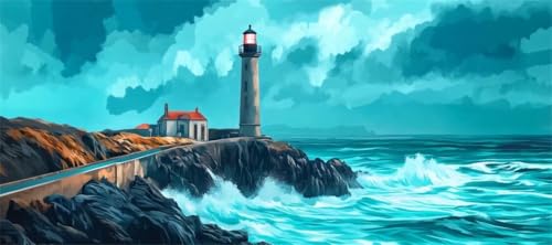 Malen Nach Zahlen Leuchtturm Malen Nach Zahlen Erwachsene Meer, 170 X 85 cm XXL Groß Acrylfarben Ölgemälde, DIY Malen Nach Zahlen Kinder Anfänger Paint by Numbers Set für Wand Dekor (Ohne Rahmen)-H219 Malen Nach Zahlen Leuchtturm Malen Nach Zahlen Erwachsene Meer, 170 X 85 cm XXL Groß Acrylfarben Ölgemälde, DIY Malen Nach Zahlen Kinder Anfänger Paint by Numbers Set für Wand Dekor (Ohne Rahmen)-H219 von Kggyele