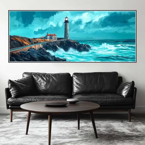 Malen Nach Zahlen Leuchtturm Malen Nach Zahlen Erwachsene Meer, 225 X 90 cm XXL Groß Acrylfarben Ölgemälde, DIY Malen Nach Zahlen Kinder Anfänger Paint by Numbers Set für Wand Dekor (Ohne Rahmen)-H219 Malen Nach Zahlen Leuchtturm Malen Nach Zahlen Erwachsene Meer, 225 X 90 cm XXL Groß Acrylfarben Ölgemälde, DIY Malen Nach Zahlen Kinder Anfänger Paint by Numbers Set für Wand Dekor (Ohne Rahmen)-H219 von Kggyele