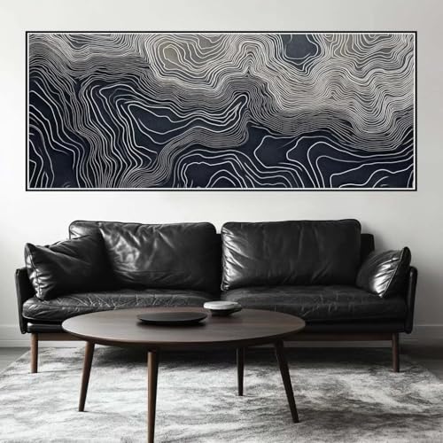 Malen Nach Zahlen Linien Malen Nach Zahlen Erwachsene Topografisch, 125 X 50 cm XXL Groß Acrylfarben Ölgemälde, DIY Malen Nach Zahlen Kinder Anfänger Set Bastelset für Wand Dekor (Ohne Rahmen) -H972 von Kggyele