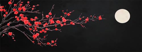 Malen Nach Zahlen Mond Malen Nach Zahlen Erwachsene Baum, 15x45 cm XXL Groß Acrylfarben Ölgemälde, DIY Malen Nach Zahlen Kinder Anfänger Paint by Numbers Adult Set für Wand Dekor (Ohne Rahmen) -H525 von Kggyele