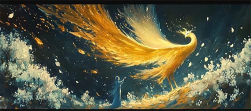 Malen Nach Zahlen Mythologie Malen Nach Zahlen Erwachsene Phönix, 170 X 85 cm XXL Groß Acrylfarben Ölgemälde, DIY Malen Nach Zahlen Kinder Anfänger Set Bastelset für Wand Dekor (Ohne Rahmen) -H239 von Kggyele