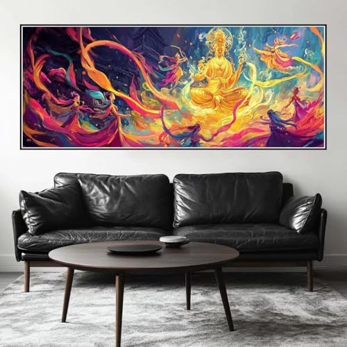 Malen Nach Zahlen Mythologie Malen Nach Zahlen Erwachsene Religion, 200 X 80 cm XXL Groß Acrylfarben Ölgemälde, DIY Malen Nach Zahlen Kinder Anfänger Set Bastelset für Wand Dekor (Ohne Rahmen) -H864 von Kggyele