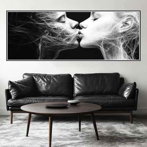 Malen Nach Zahlen Paar Malen Nach Zahlen Erwachsene Kuss, 85x255 cm XXL Groß Acrylfarben Ölgemälde, DIY Malen Nach Zahlen Kinder Anfänger Paint by Numbers Adult Set für Wand Dekor (Ohne Rahmen)-H790 von Kggyele