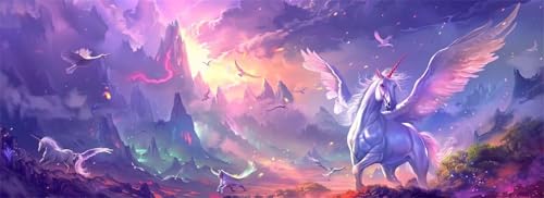 Malen Nach Zahlen Pegasus Malen Nach Zahlen Erwachsene Einhorn, 15x45 cm XXL Groß Acrylfarben Ölgemälde, DIY Malen Nach Zahlen Kinder Anfänger Paint by Numbers Set für Wand Dekor (Ohne Rahmen) -H622 von Kggyele
