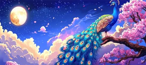 Malen Nach Zahlen Pfau Malen Nach Zahlen Erwachsene Mond, 170 X 85 cm XXL Groß Acrylfarben Ölgemälde, DIY Malen Nach Zahlen Kinder Anfänger Paint by Numbers Adult Set für Wand Dekor (Ohne Rahmen)-H271 Malen Nach Zahlen Pfau Malen Nach Zahlen Erwachsene Mond, 170 X 85 cm XXL Groß Acrylfarben Ölgemälde, DIY Malen Nach Zahlen Kinder Anfänger Paint by Numbers Adult Set für Wand Dekor (Ohne Rahmen)-H271 von Kggyele