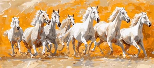Malen Nach Zahlen Pferd Malen Nach Zahlen Erwachsene Tier, 170 X 85 cm XXL Groß Acrylfarben Ölgemälde, DIY Malen Nach Zahlen Kinder Anfänger Paint by Numbers Set für Wand Dekor (Ohne Rahmen) -H424 von Kggyele