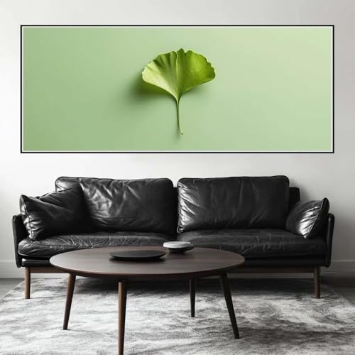 Malen Nach Zahlen Pflanze Malen Nach Zahlen Erwachsene Gingkoblatt, 250 X 100 cm XXL Groß Acrylfarben Ölgemälde, DIY Malen Nach Zahlen Kinder Anfänger Set Bastelset für Wand Dekor (Ohne Rahmen) -H242 von Kggyele