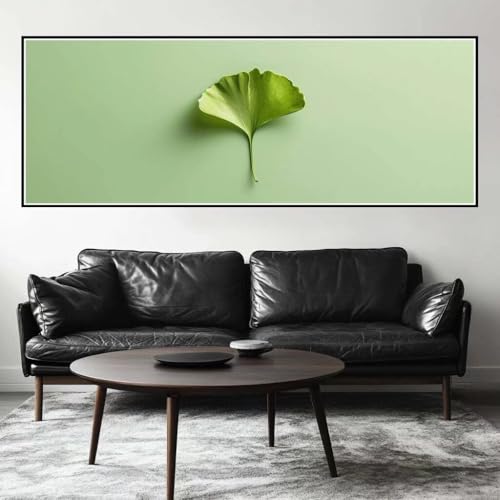 Malen Nach Zahlen Pflanze Malen Nach Zahlen Erwachsene Gingkoblatt, 85x255 cm XXL Groß Acrylfarben Ölgemälde, DIY Malen Nach Zahlen Kinder Anfänger Set Bastelset für Wand Dekor (Ohne Rahmen) -H242 von Kggyele