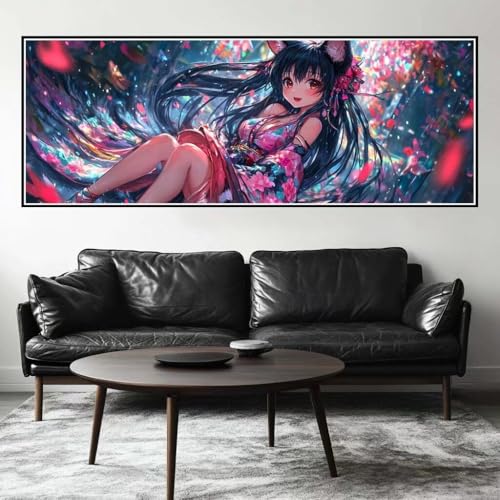 Malen Nach Zahlen Prinzessin Malen Nach Zahlen Erwachsene Fee, 85x255 cm XXL Groß Acrylfarben Ölgemälde, DIY Malen Nach Zahlen Kinder Anfänger Paint by Numbers Set für Wand Dekor (Ohne Rahmen) -H303 von Kggyele