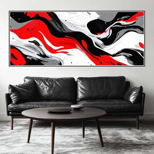 Malen Nach Zahlen Retro Malen Nach Zahlen Erwachsene Abstrakt, 200 X 80 cm XXL Groß Acrylfarben Ölgemälde, DIY Malen Nach Zahlen Kinder Anfänger Paint by Numbers Set für Wand Dekor (Ohne Rahmen) -H788 von Kggyele