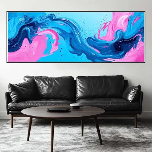 Malen Nach Zahlen Retro Malen Nach Zahlen Erwachsene Abstrakt, 75x225 cm XXL Groß Acrylfarben Ölgemälde, DIY Malen Nach Zahlen Kinder Anfänger Paint by Numbers Set für Wand Dekor (Ohne Rahmen) -H223 von Kggyele