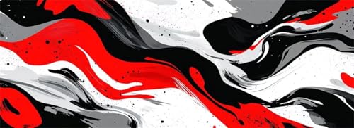 Malen Nach Zahlen Retro Malen Nach Zahlen Erwachsene Abstrakt, 85x255 cm XXL Groß Acrylfarben Ölgemälde, DIY Malen Nach Zahlen Kinder Anfänger Paint by Numbers Set für Wand Dekor (Ohne Rahmen) -H788 von Kggyele